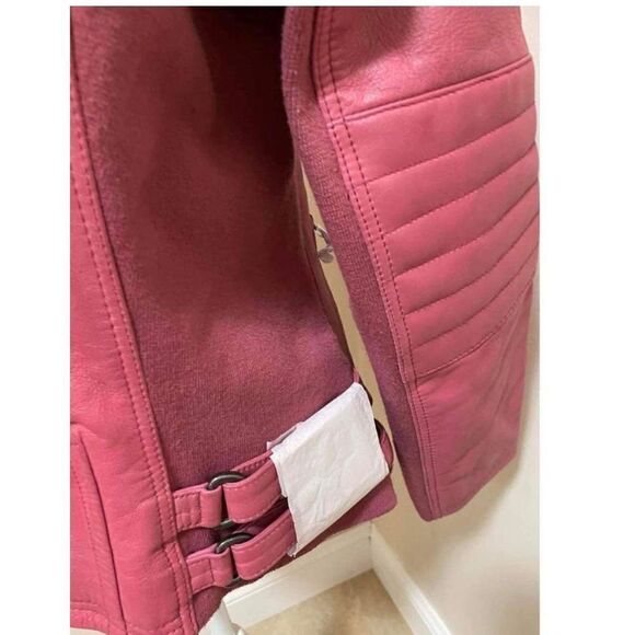 New Free People We The Free Cora Leather Jacket Size XS - Picture 4 of 12